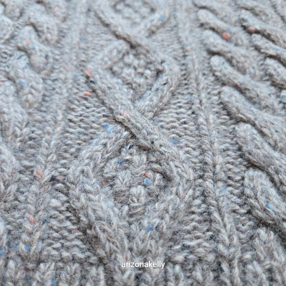 NWOT Barbour Thick Cable Knit Tweedy Donegal-style Wool Blend Scarf - Picture 11 of 15